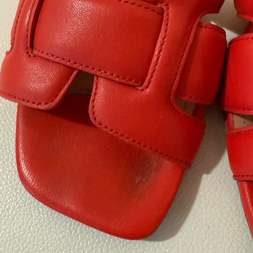 Red Flat Sandals BibiLou - Picture 4 of 11